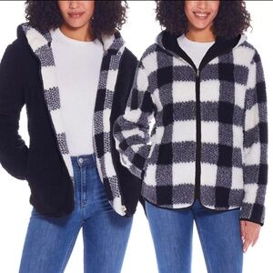 Weatherproof Black and White Teddy Jacket